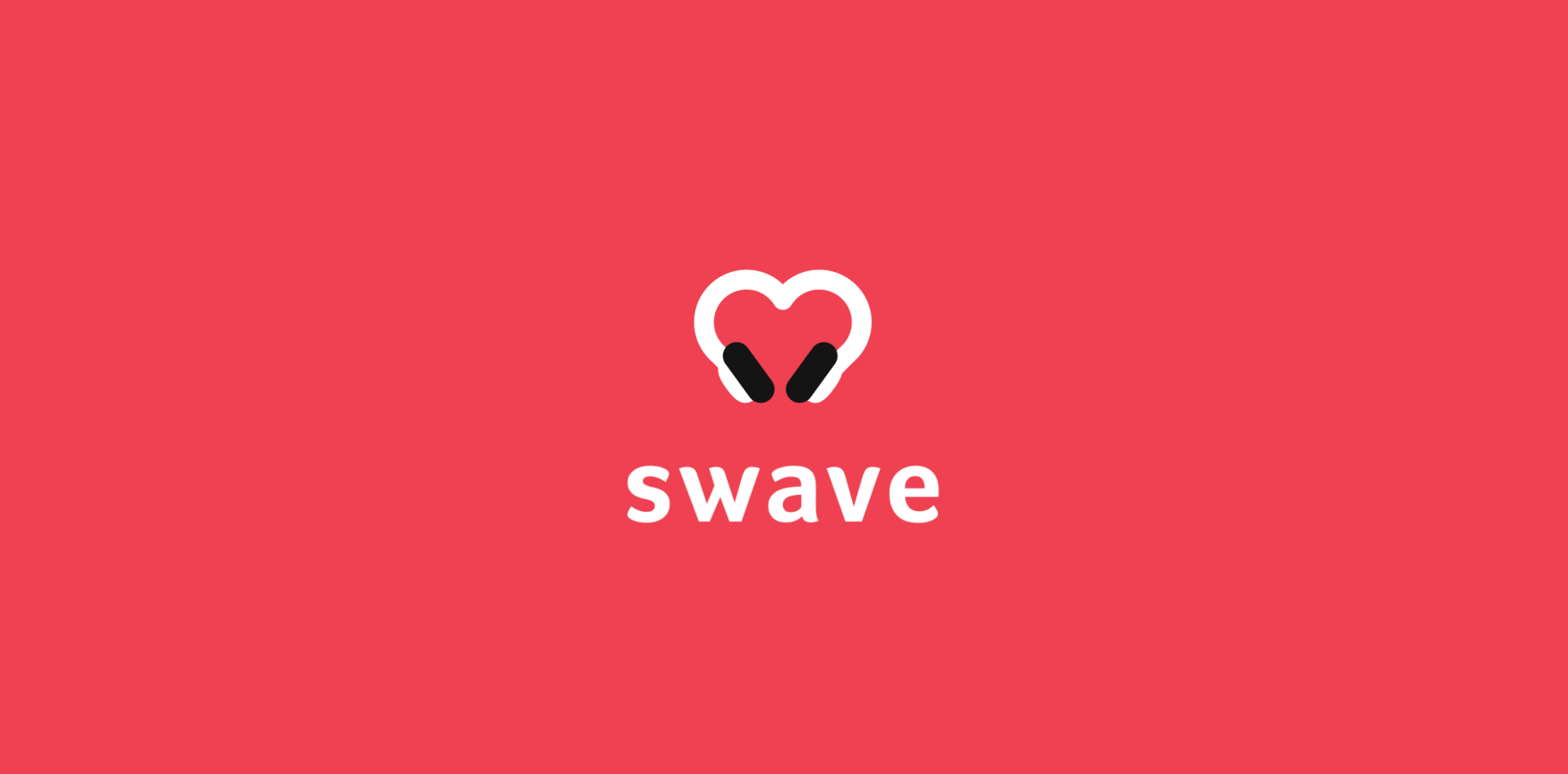 Swave Logo music band connecting design logocore headphones heart love music