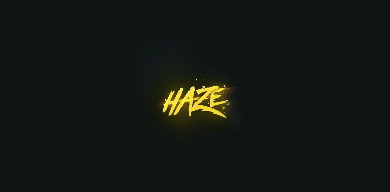 haze logo lightning text powerful motion logocore